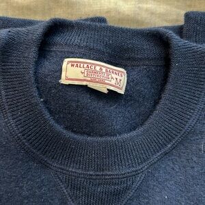 Wallace & Barnes 100% Merino Wool Navy Sweater